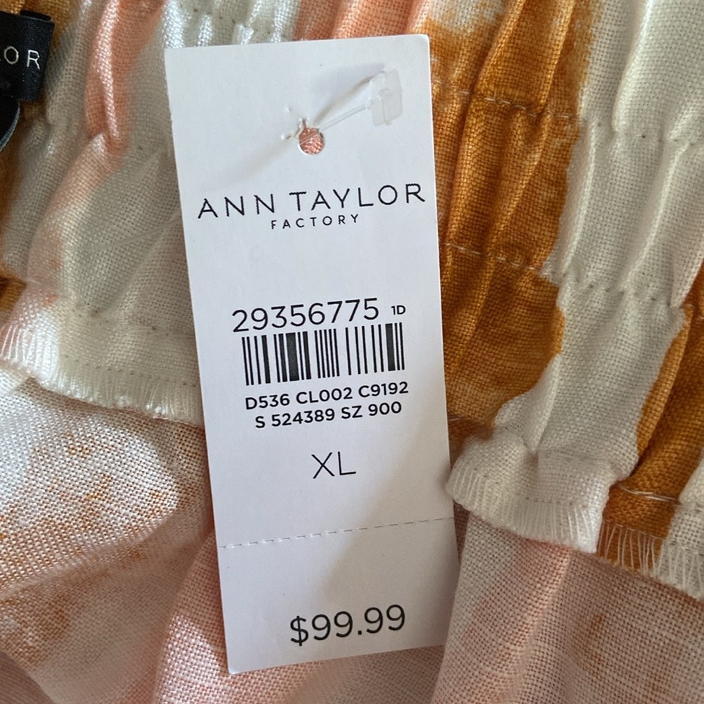 Ann Taylor Factory NWT Thick Vertical Striped A-line Skirt Maxi 3266 - Picture 7 of 7